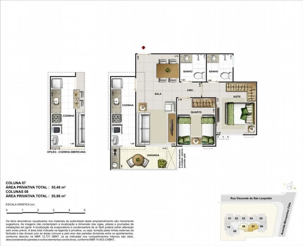 Apartamento, 3 quartos, 55 m² - Foto 19