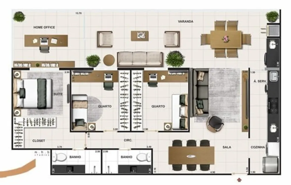 Apartamento, 3 quartos, 115 m² - Foto 23