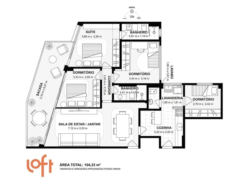 Apartamento, 3 quartos, 104 m² - Foto 48