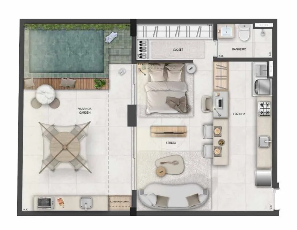 Apartamento, 1 quarto, 49 m² - Foto 29