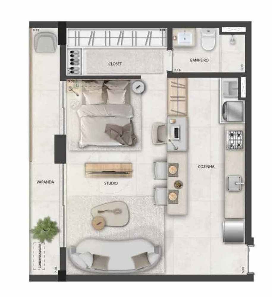 Apartamento, 1 quarto, 49 m² - Foto 26