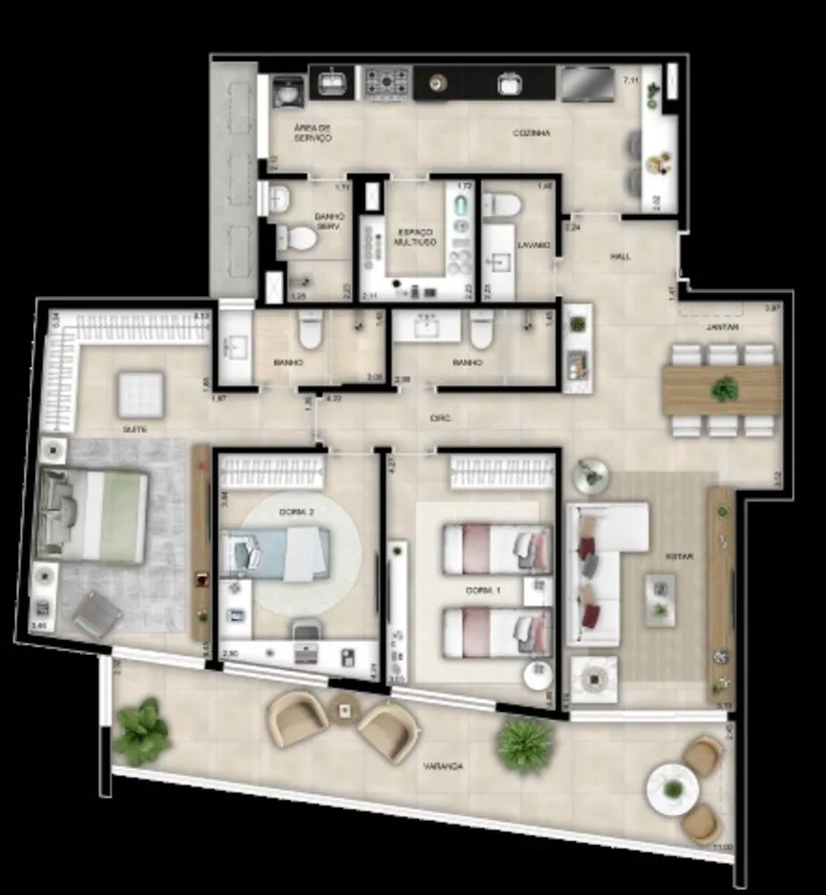 Apartamento, 3 quartos, 137 m² - Foto 3
