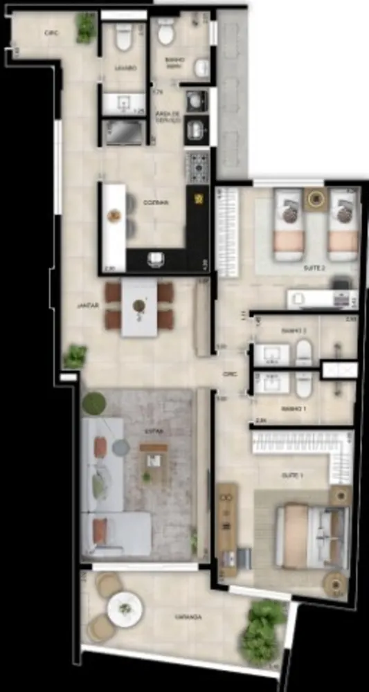 Apartamento, 3 quartos, 137 m² - Foto 2