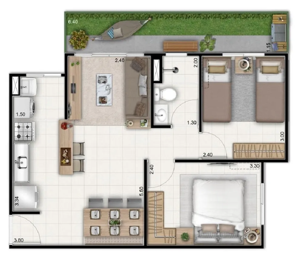 Apartamento, 2 quartos, 43 m² - Foto 20