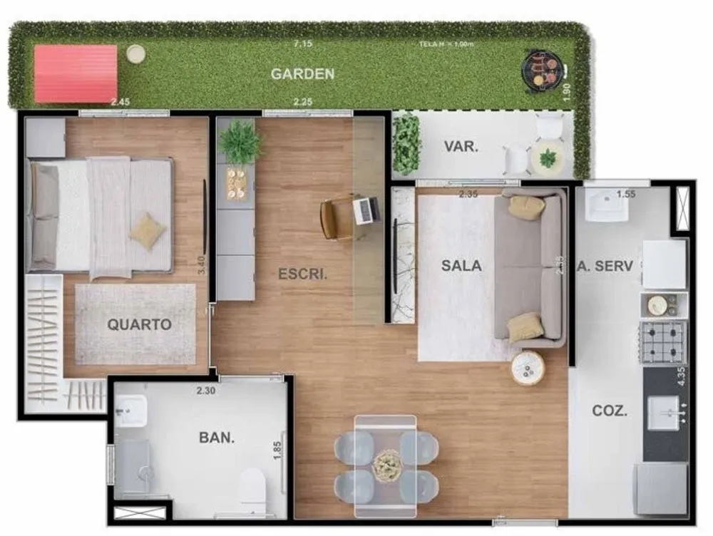 Apartamento, 2 quartos, 43 m² - Foto 18