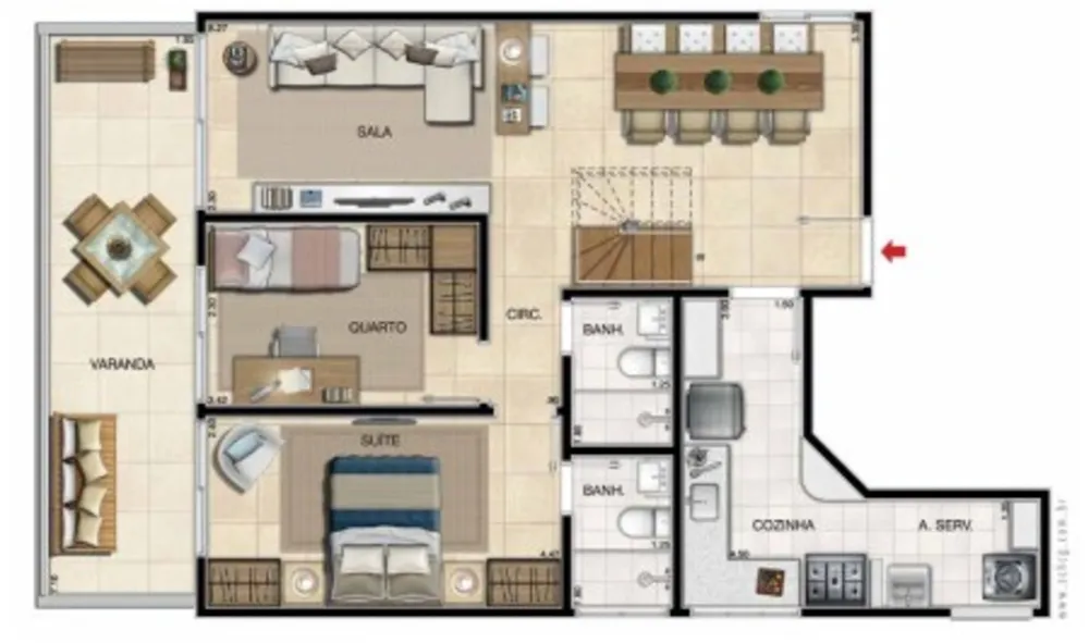 Cobertura, 2 quartos, 145 m² - Foto 9