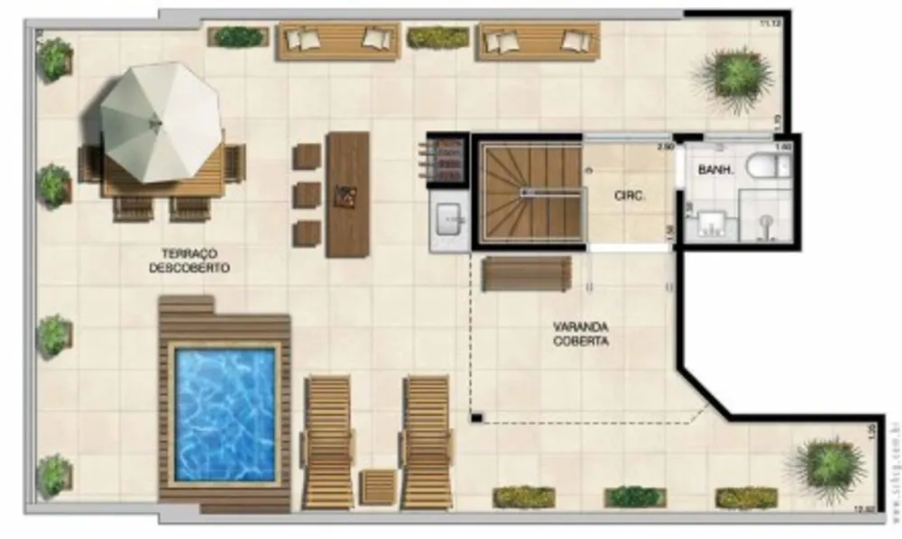 Cobertura, 2 quartos, 145 m² - Foto 10