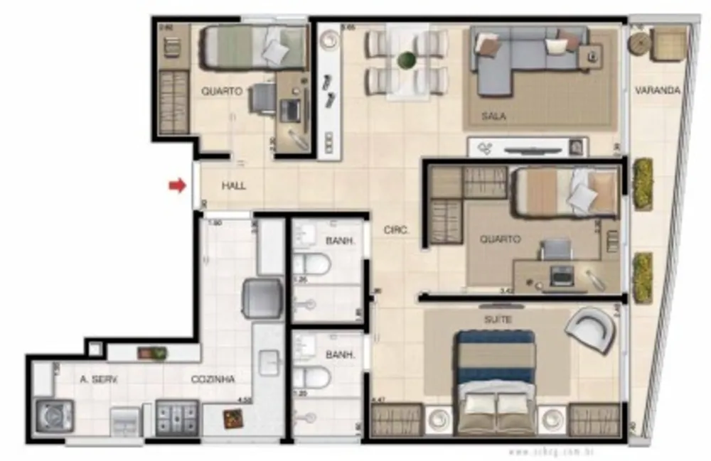 Cobertura, 2 quartos, 145 m² - Foto 8