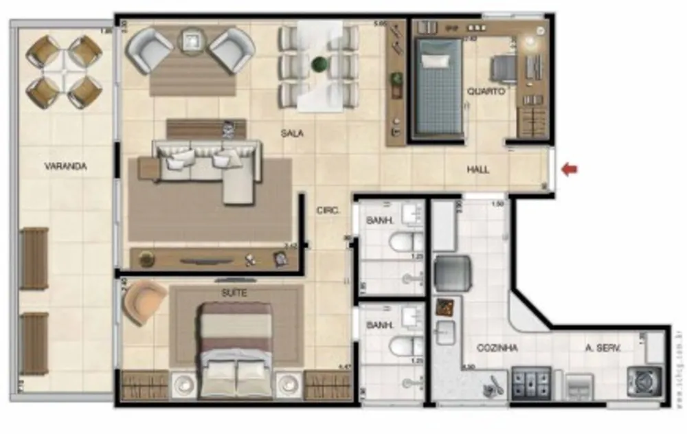 Cobertura, 2 quartos, 145 m² - Foto 6