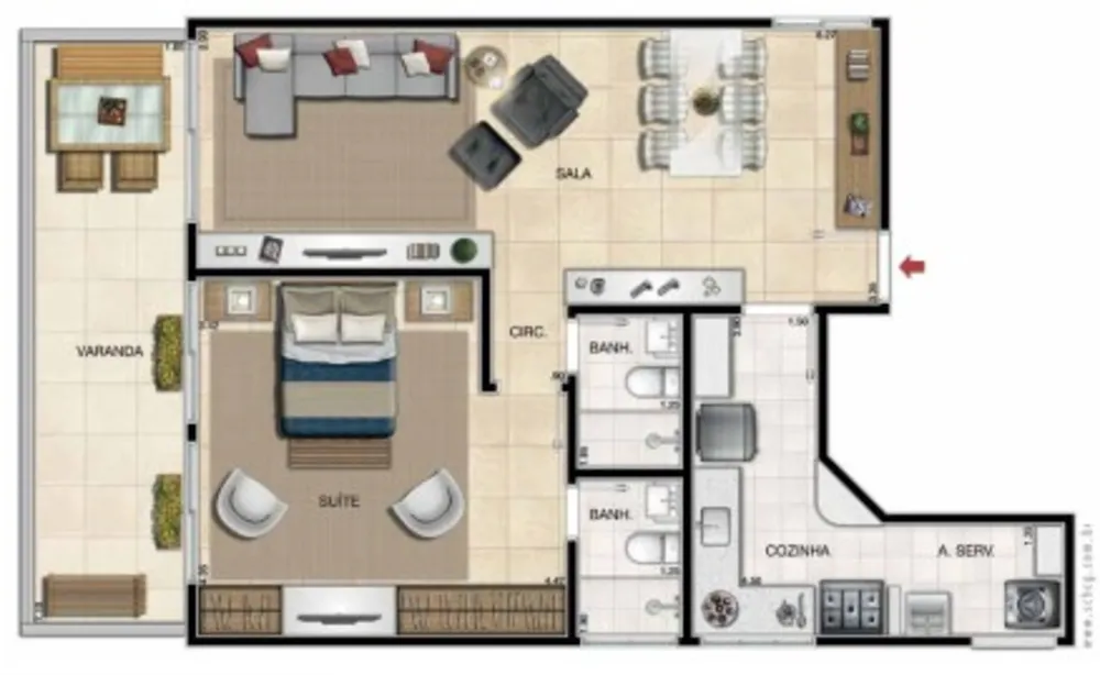 Cobertura, 2 quartos, 145 m² - Foto 7