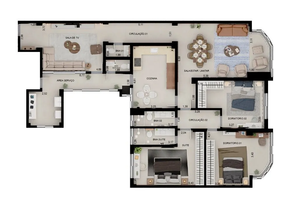 Apartamento, 3 quartos, 128 m² - Foto 19