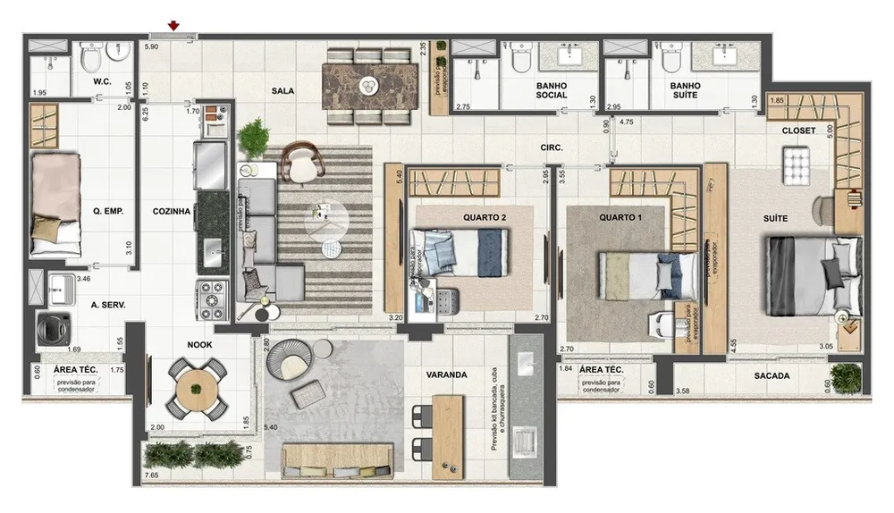 Apartamento, 3 quartos, 123 m² - Foto 55