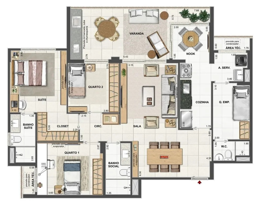Apartamento, 3 quartos, 123 m² - Foto 52