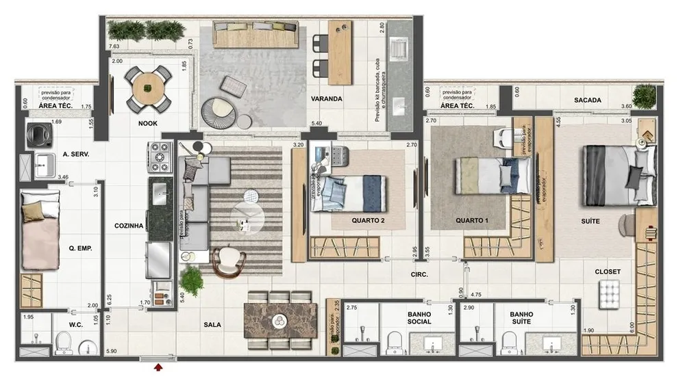 Apartamento, 3 quartos, 123 m² - Foto 56