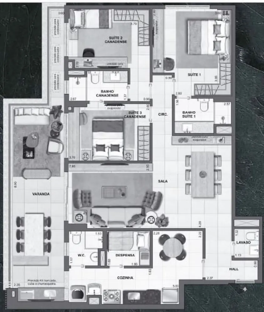 Cobertura, 3 quartos, 242 m² - Foto 33