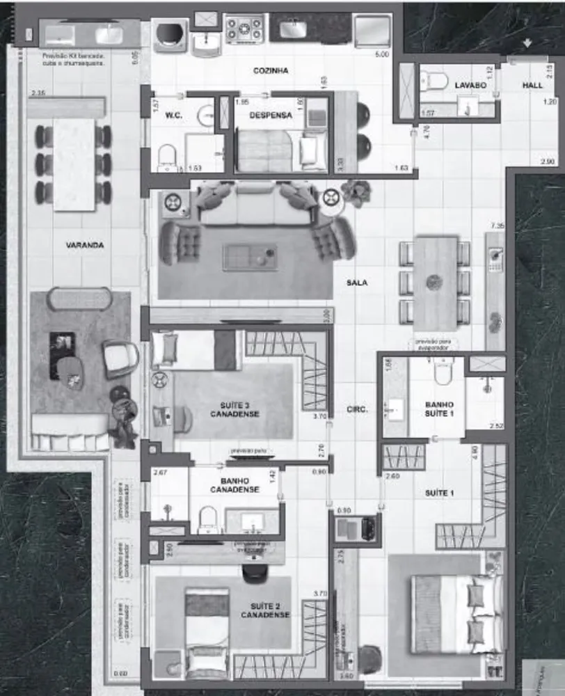 Cobertura, 3 quartos, 242 m² - Foto 35