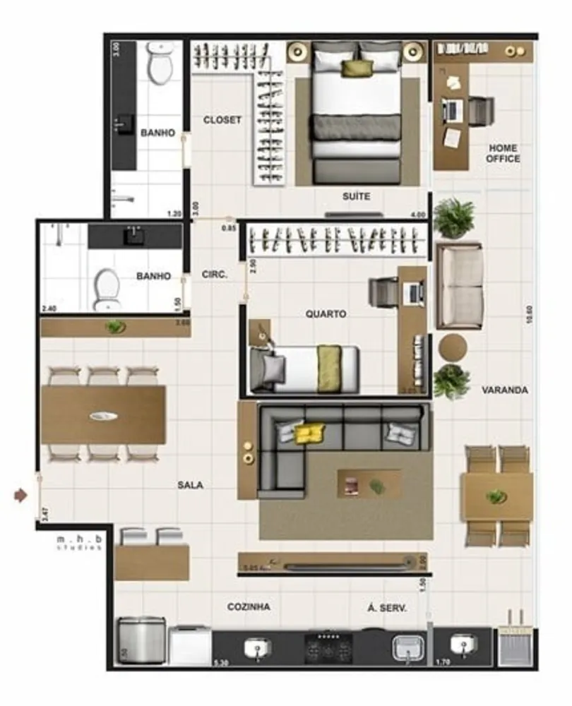 Apartamento, 2 quartos, 105 m² - Foto 18
