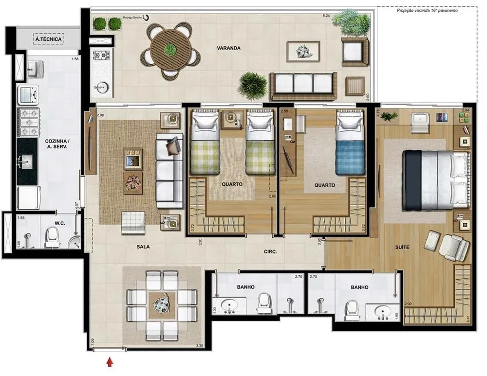Apartamento, 3 quartos, 110 m² - Foto 27
