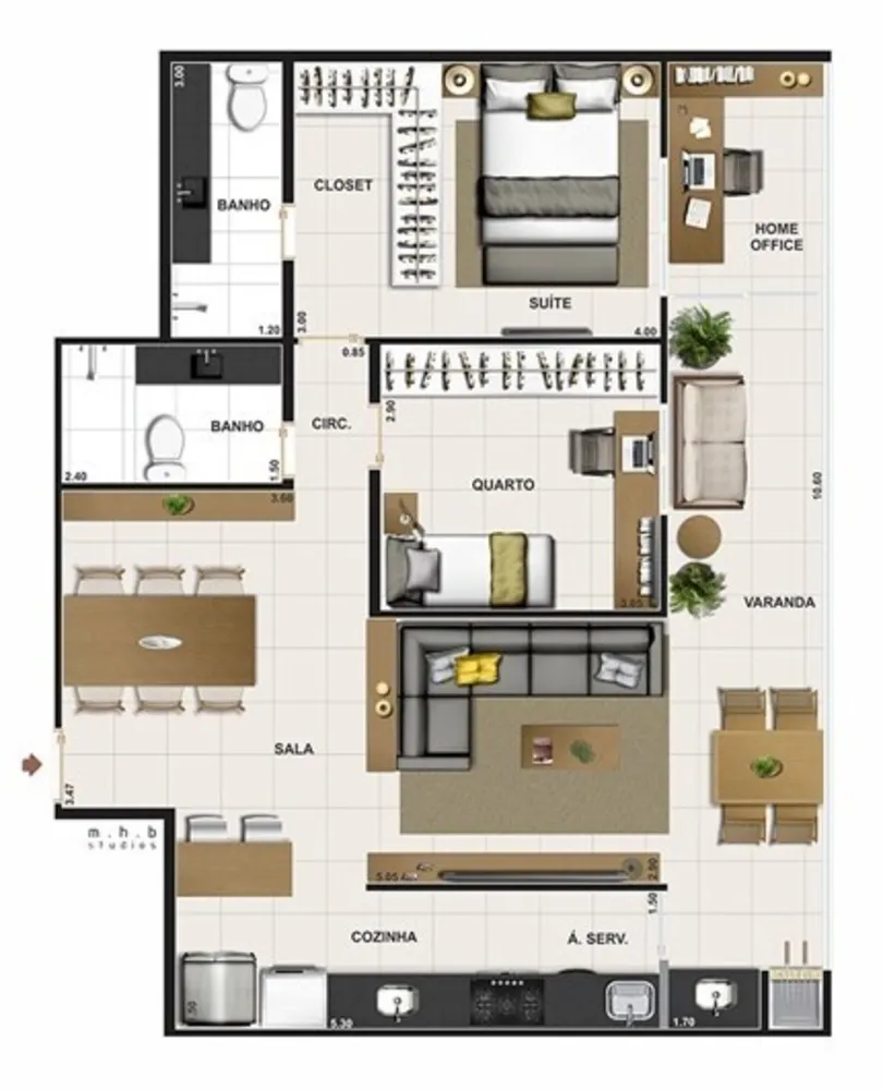 Apartamento, 3 quartos, 140 m² - Foto 18