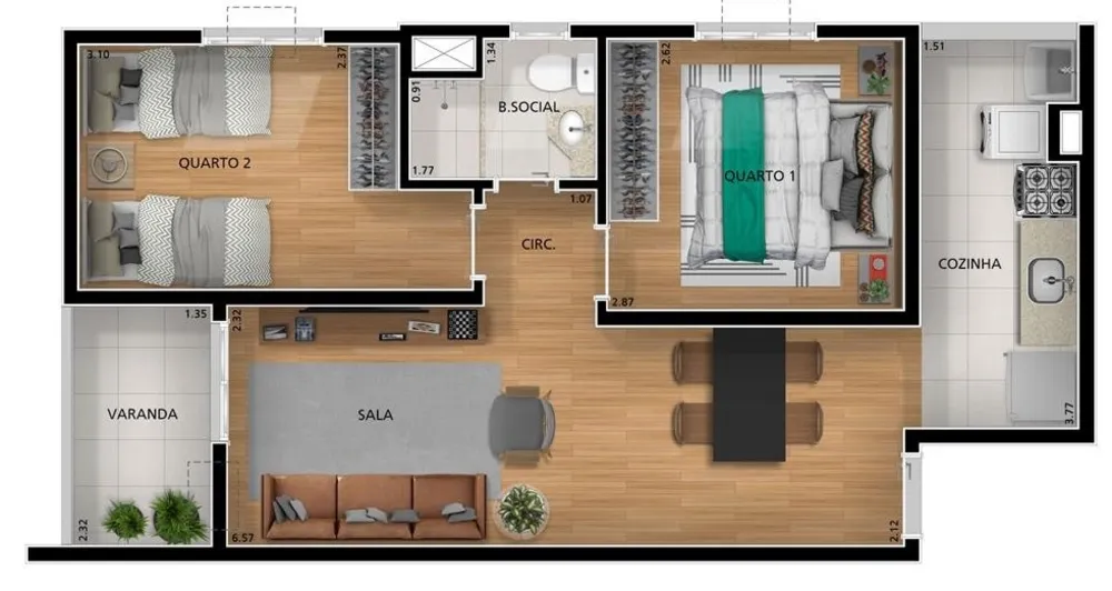 Apartamento, 1 quarto, 43 m² - Foto 16