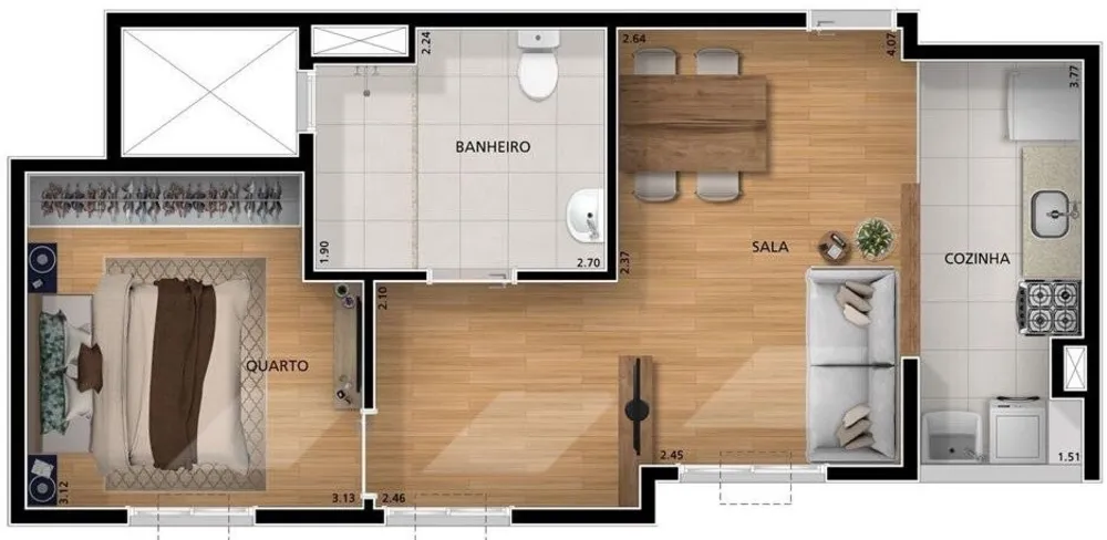 Apartamento, 1 quarto, 43 m² - Foto 15