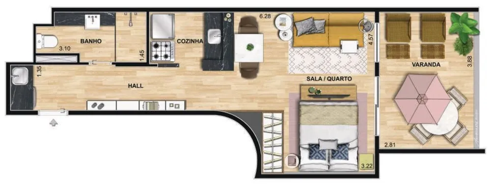 Apartamento, 1 quarto, 42 m² - Foto 31