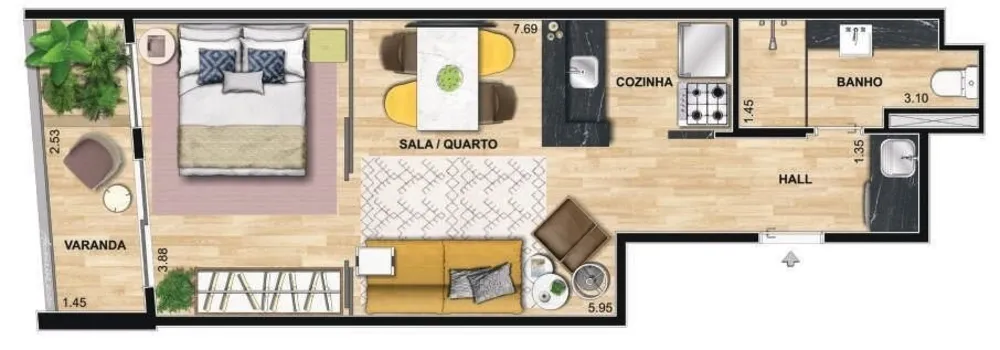 Apartamento, 1 quarto, 42 m² - Foto 26