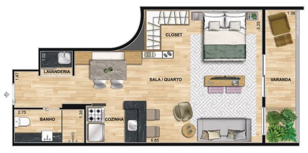 Apartamento, 1 quarto, 42 m² - Foto 32