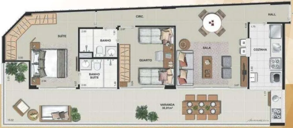 Apartamento, 2 quartos, 99 m² - Foto 3