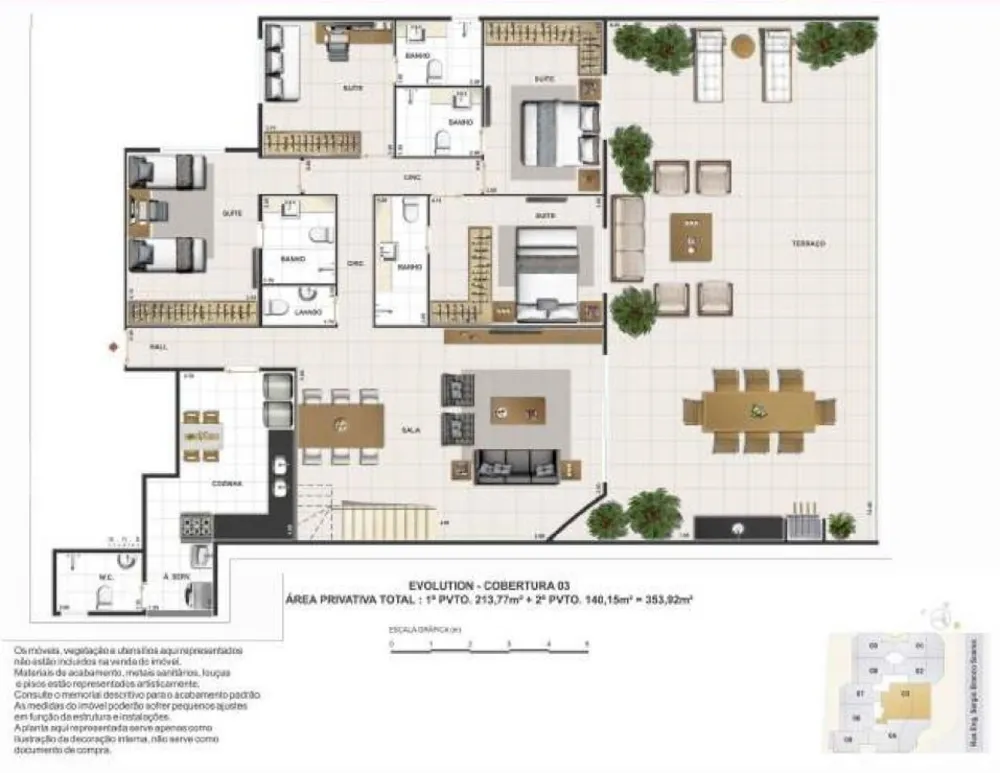 Cobertura, 3 quartos, 177 m² - Foto 26