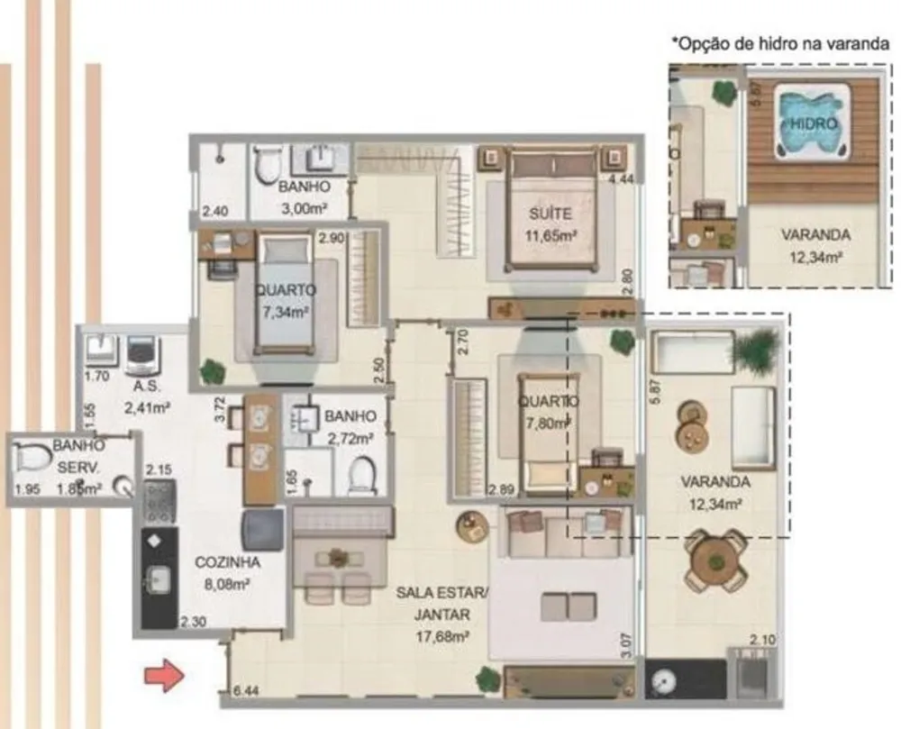 Cobertura, 2 quartos, 172 m² - Foto 15