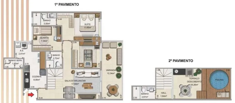Cobertura, 2 quartos, 172 m² - Foto 1