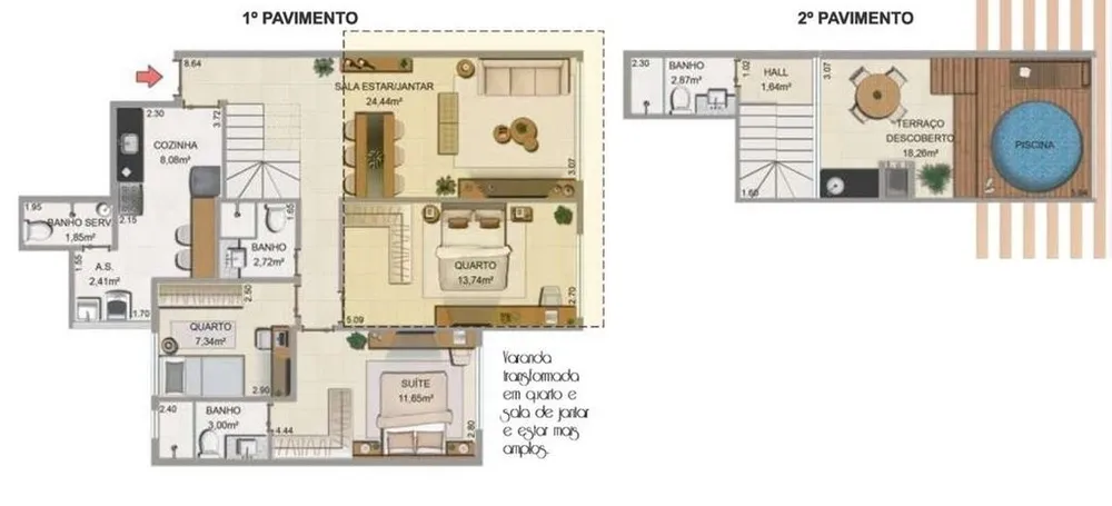 Cobertura, 2 quartos, 172 m² - Foto 22
