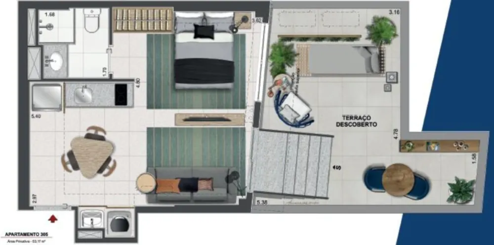Apartamento, 1 quarto, 41 m² - Foto 33