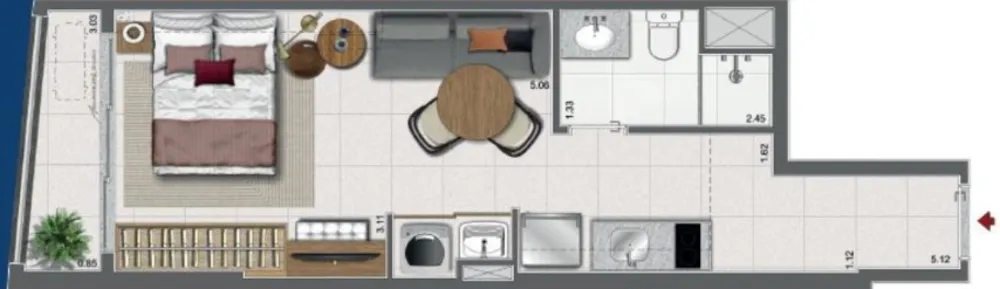 Apartamento, 1 quarto, 41 m² - Foto 22