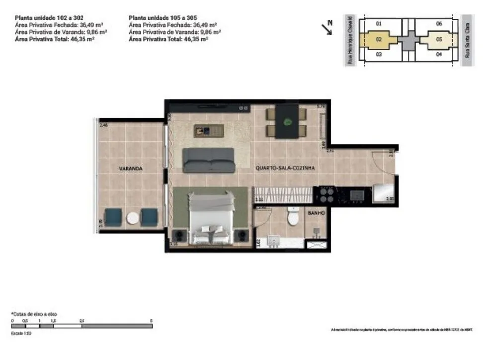Apartamento, 1 quarto, 46 m² - Foto 10