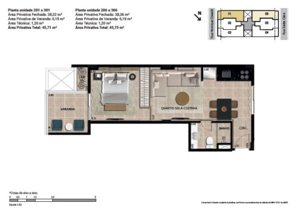 Apartamento, 1 quarto, 46 m² - Foto 9