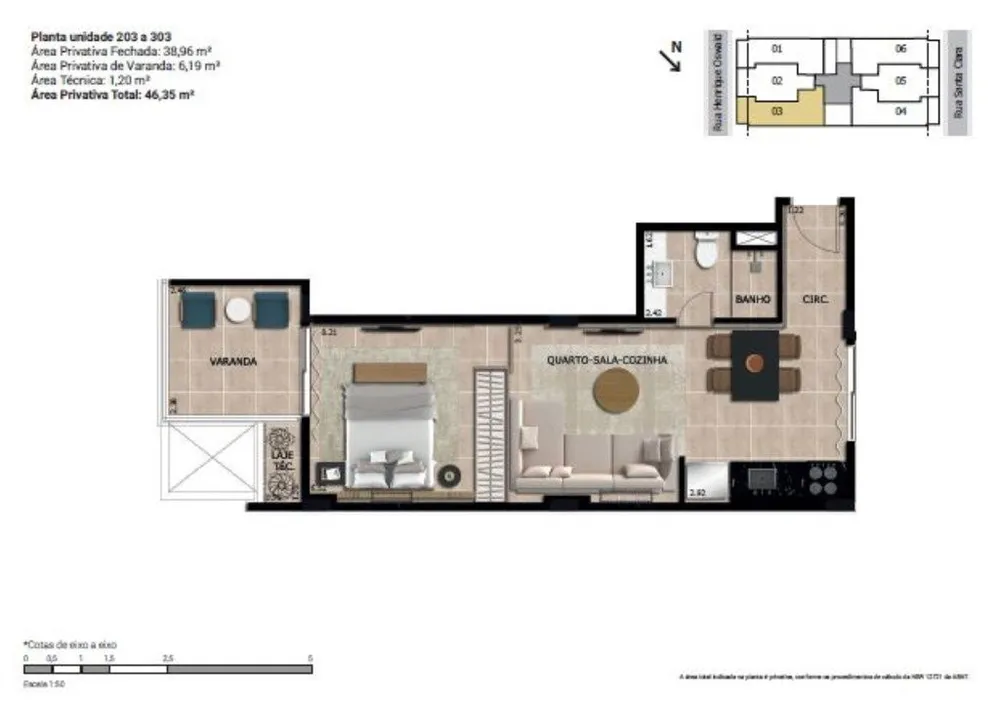 Apartamento, 1 quarto, 46 m² - Foto 11