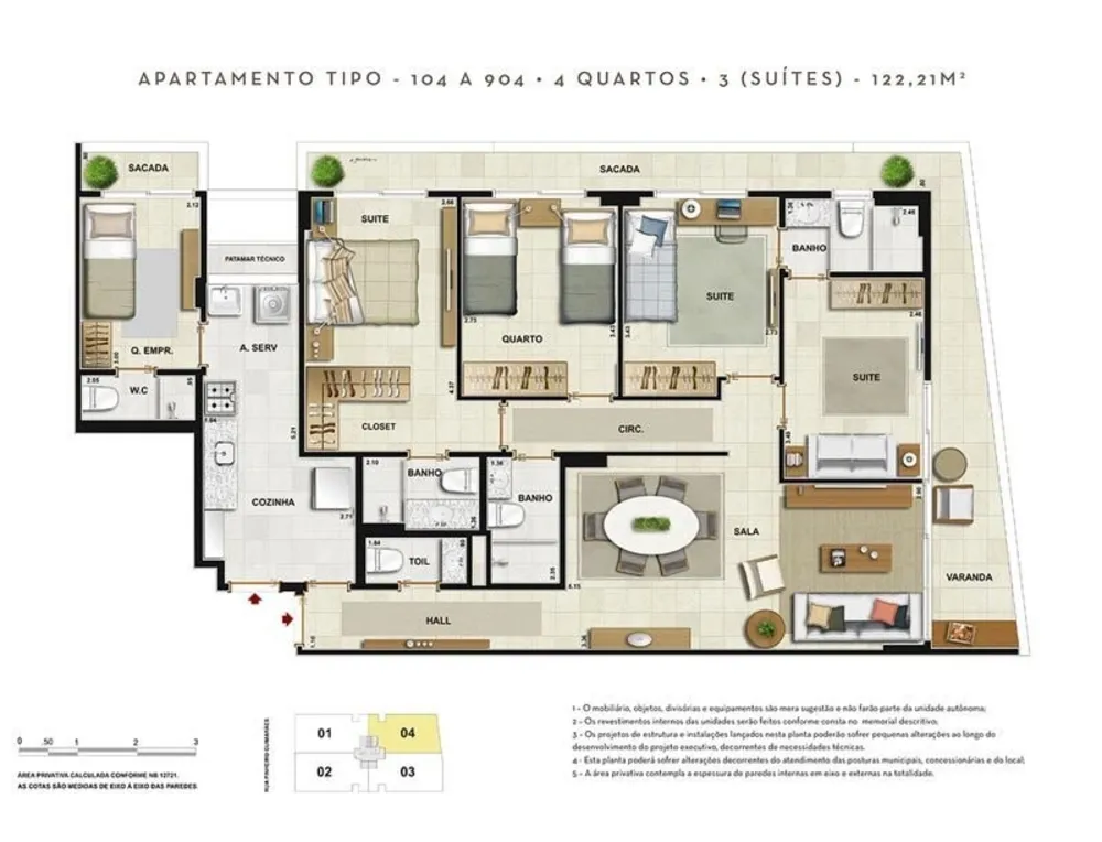 Apartamento, 4 quartos, 130 m² - Foto 25