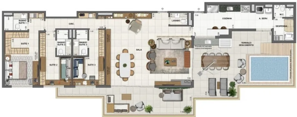 Apartamento, 3 quartos, 151 m² - Foto 50