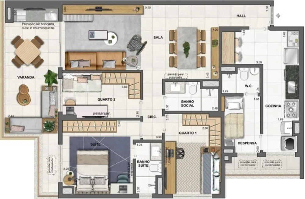 Apartamento, 3 quartos, 151 m² - Foto 56