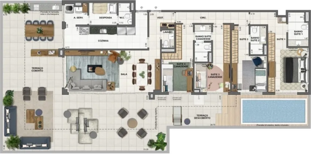 Apartamento, 3 quartos, 151 m² - Foto 44