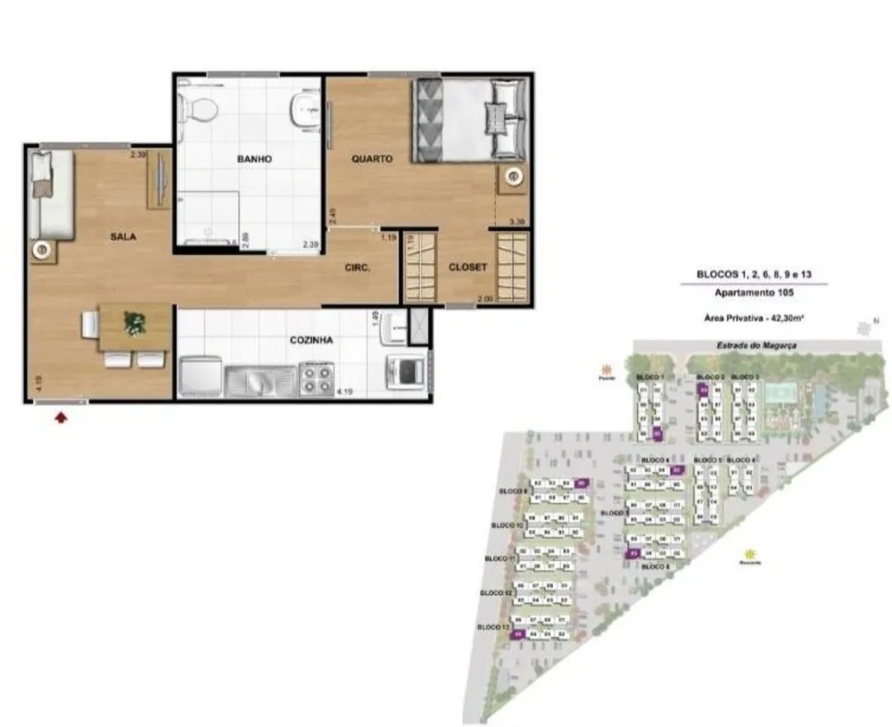 Apartamento, 2 quartos, 42 m² - Foto 21