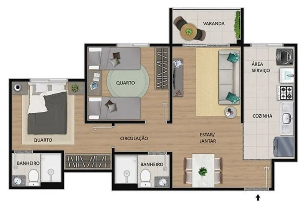 Apartamento, 2 quartos, 54 m² - Foto 23
