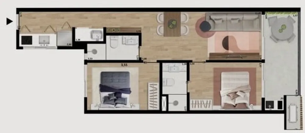 Apartamento, 1 quarto, 62 m² - Foto 39