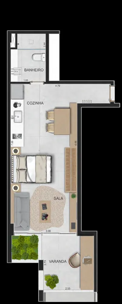 Cobertura, 1 quarto, 122 m² - Foto 12
