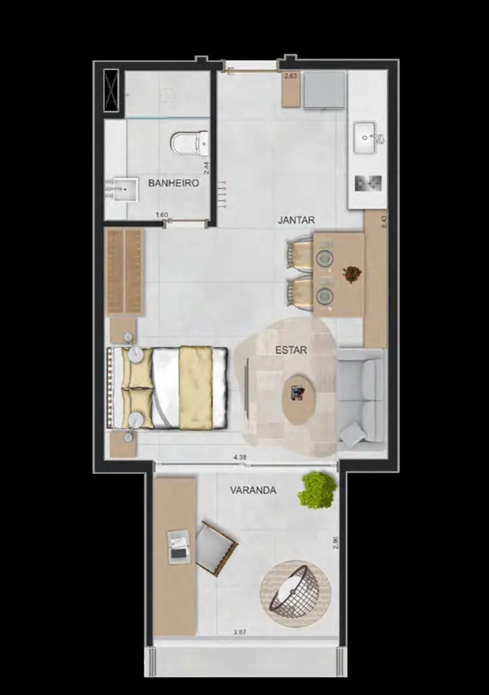Cobertura, 1 quarto, 122 m² - Foto 13