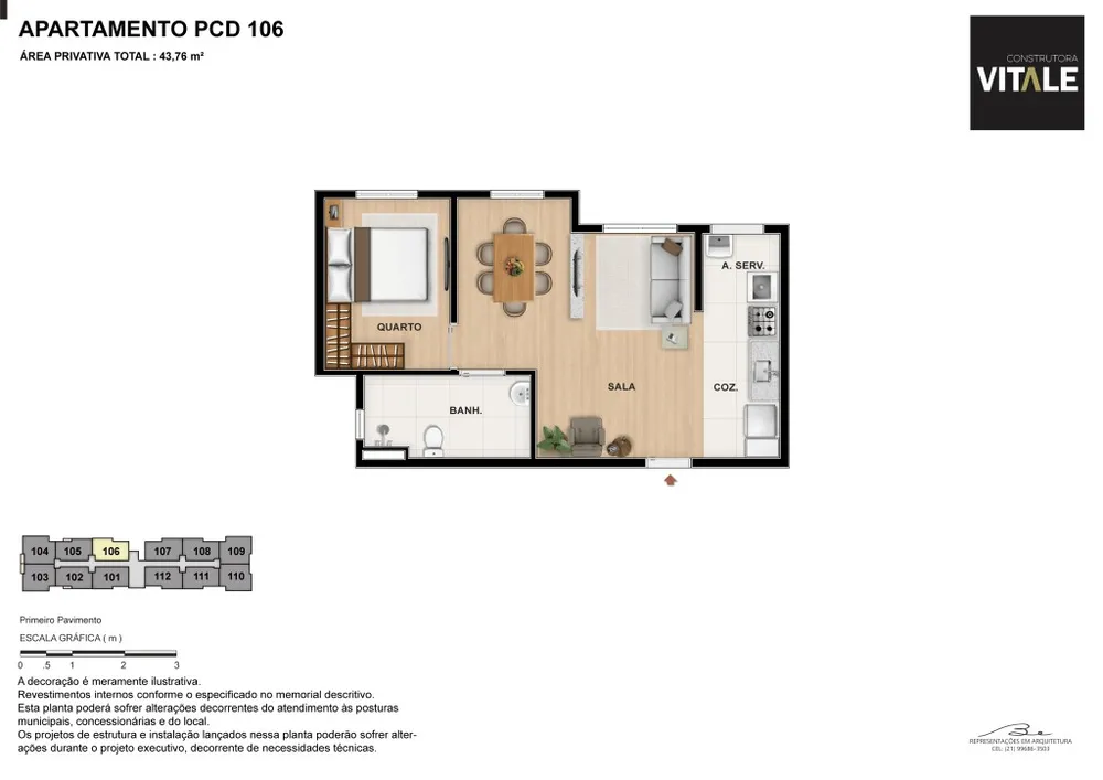 Apartamento, 2 quartos, 44 m² - Foto 11