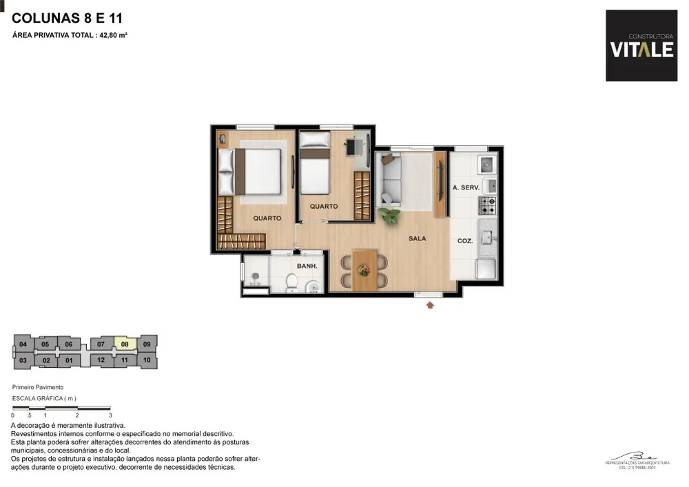 Apartamento, 2 quartos, 44 m² - Foto 9
