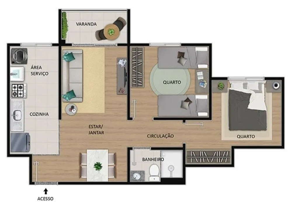 Apartamento, 1 quarto, 54 m² - Foto 22